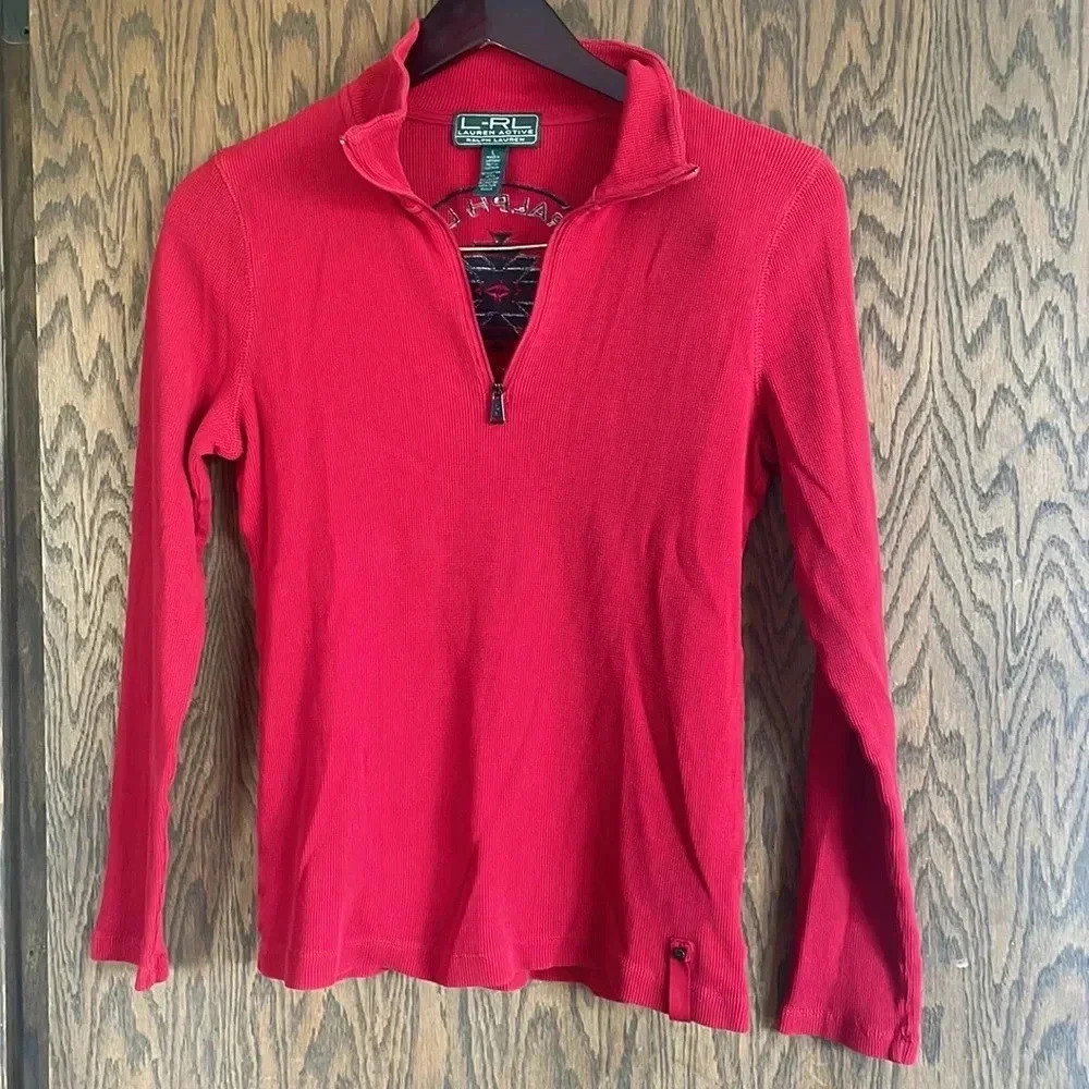 Red Ralph‎ Lauren waffled Top S